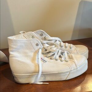 Superga high top platform sneakers